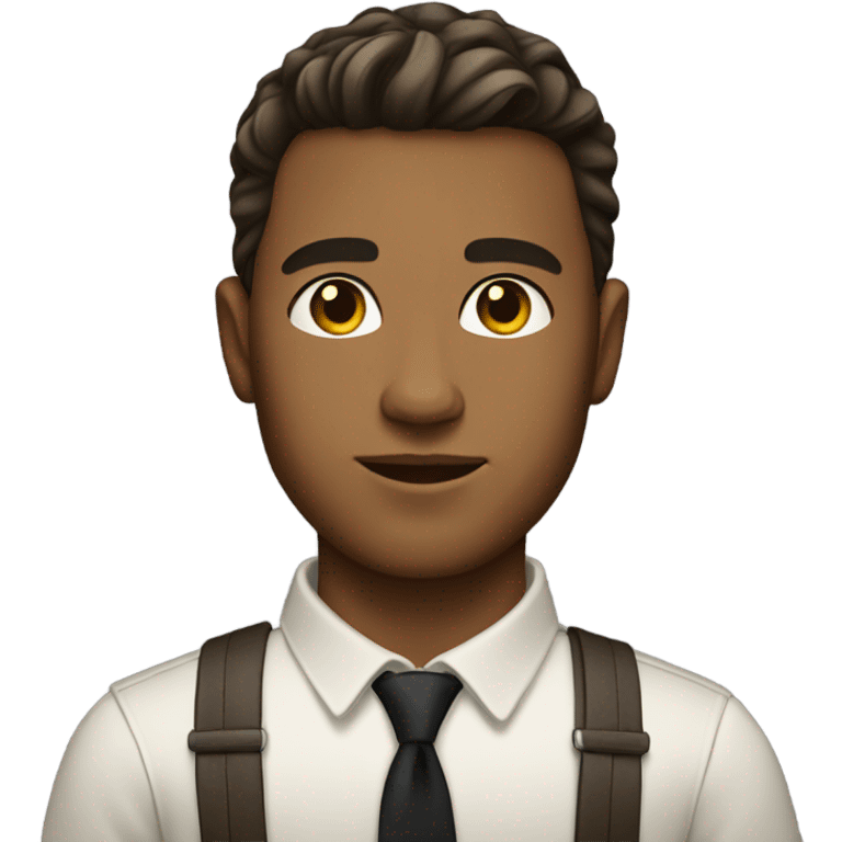 A very sophisticated light brown skin young man in London emoji