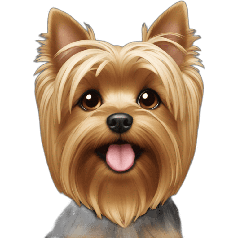 Yorkie licking nose  emoji