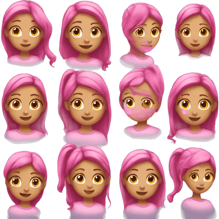 GIRLS WITH PINK HEAR emoji