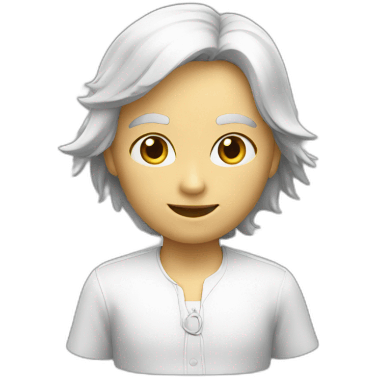 Chat blanc emoji