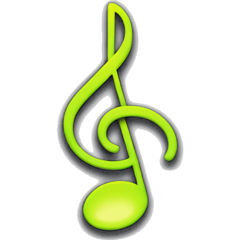 Neon music notes emoji