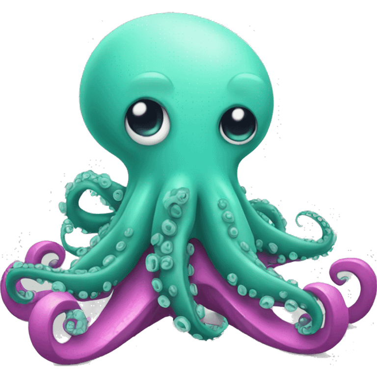 bored octopus with skates on emoji