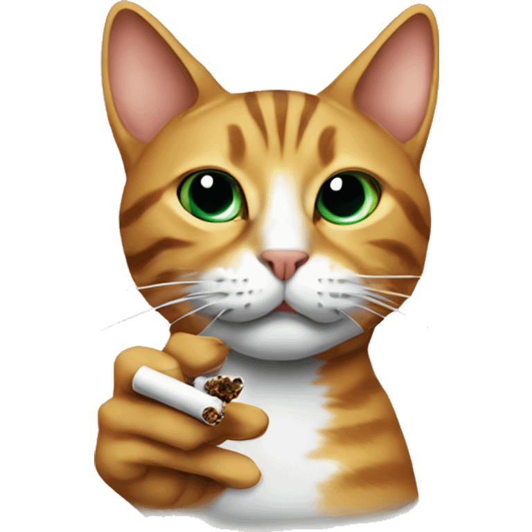 Cat smoking emoji