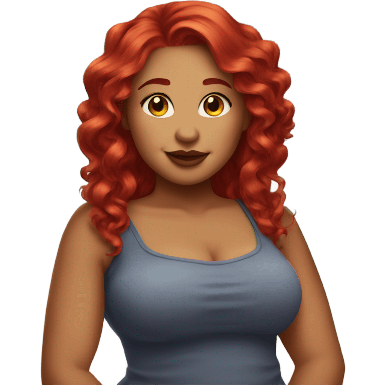 plus size red hair cute emoji