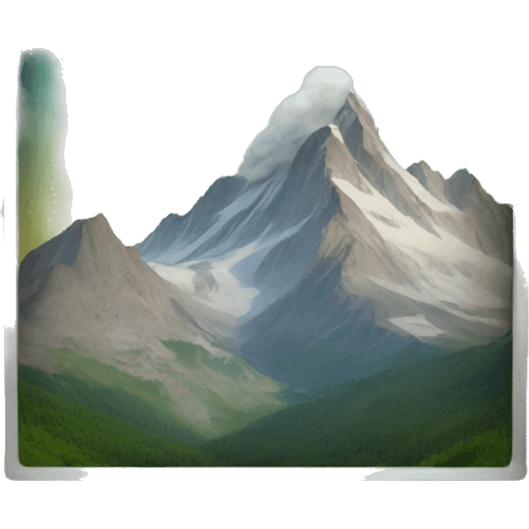 a photo frame of a mountain  emoji