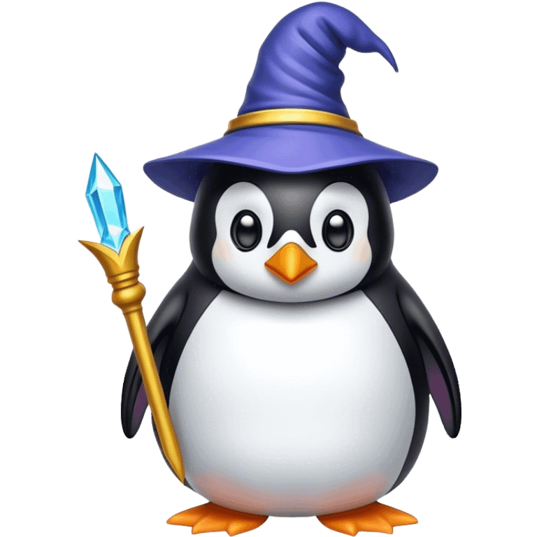 Penguin wizard emoji