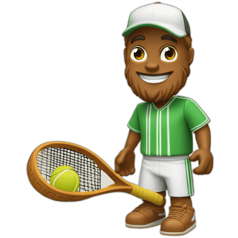 Woodie de buzz l'éclair avec une raquette de tennis emoji