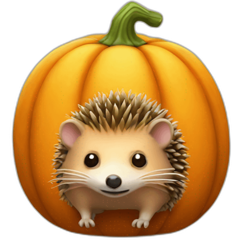 pumpkin hedgehog emoji