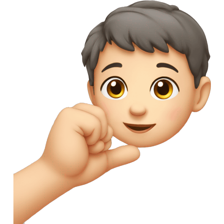 Baby with thumb emoji