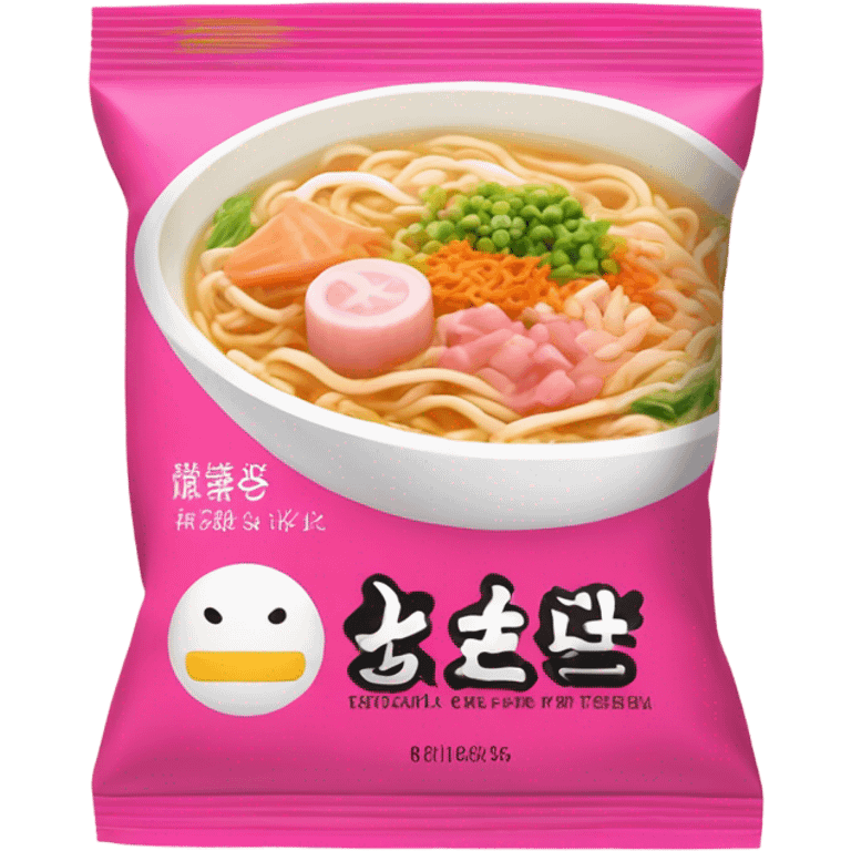 Pink ramen seasoning packet  emoji