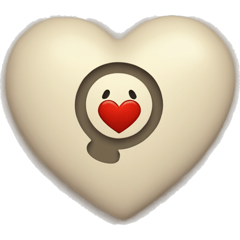 Un cuore con scritto dentro A emoji