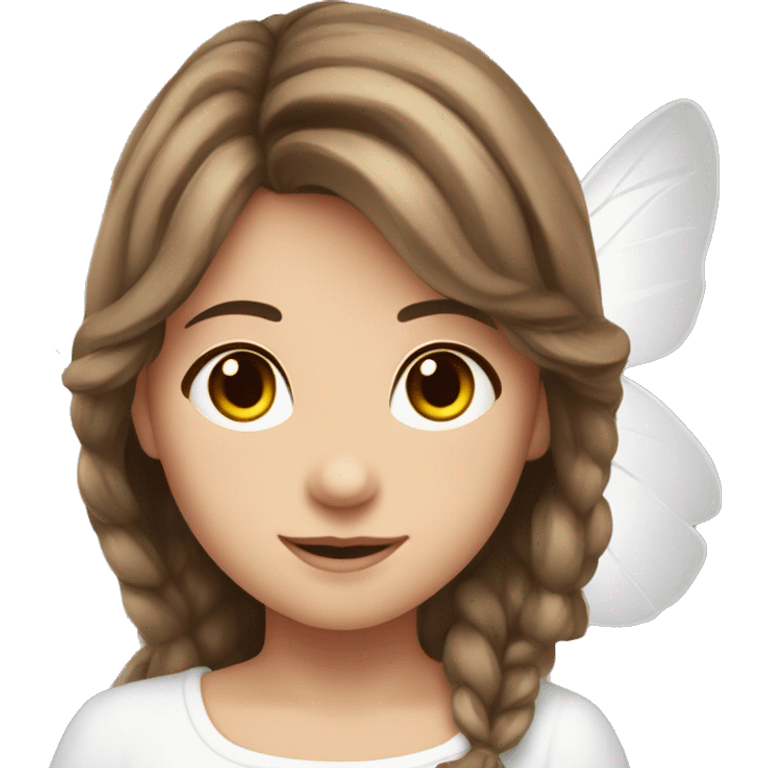 ￼angelic butterfly girl brown hair emoji