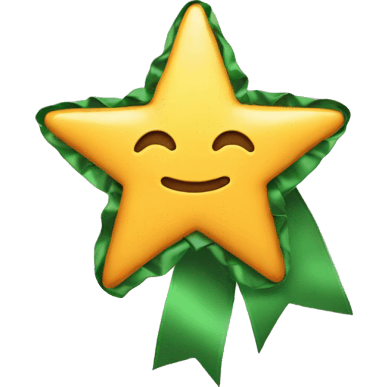 Star with ribbon emoji