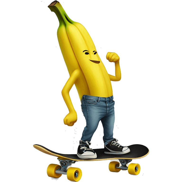 Banana on a skateboard  emoji