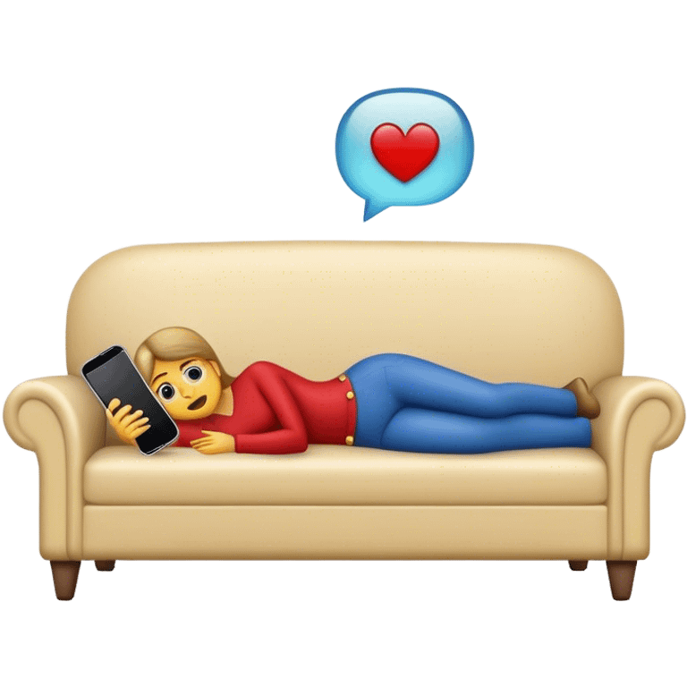 Big iPhone on therapist couch emoji