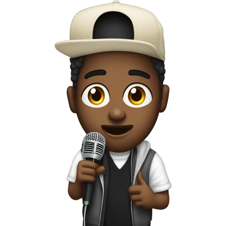 OhCris! Rapper Rapping into a Microphone emoji