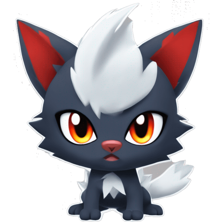 Edgy Cool Kawaii Litten-Absol-Zorua-Zangoose-Pokémon Full Body emoji