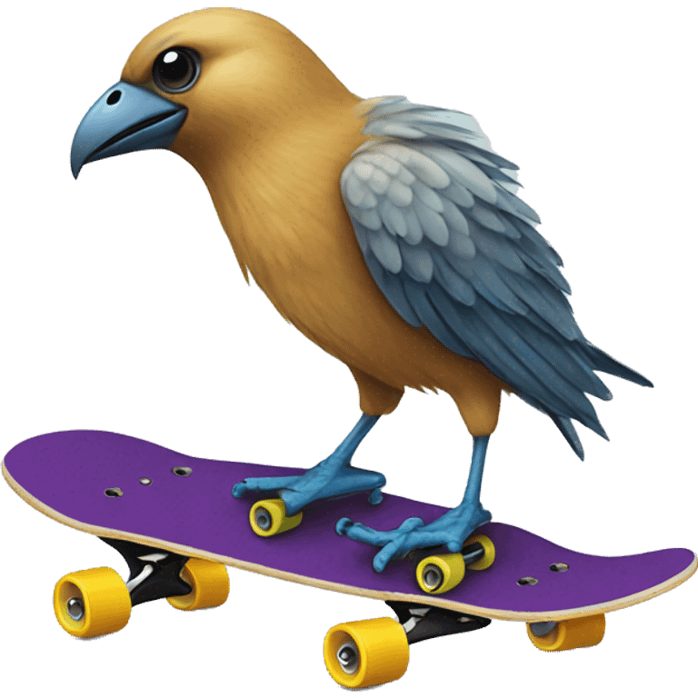 Bird on a skateboard  emoji