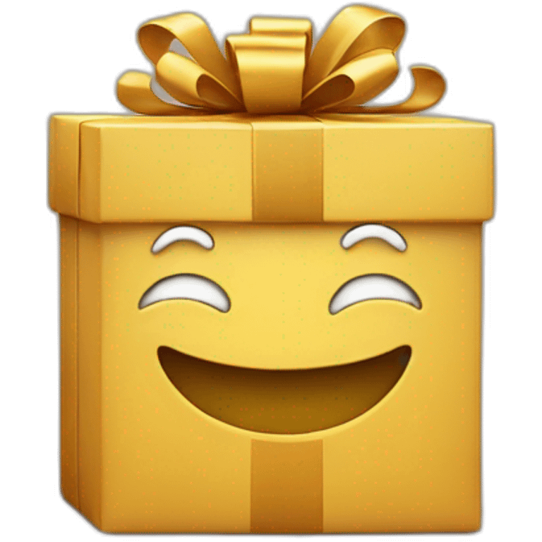 gift box with smile emoji