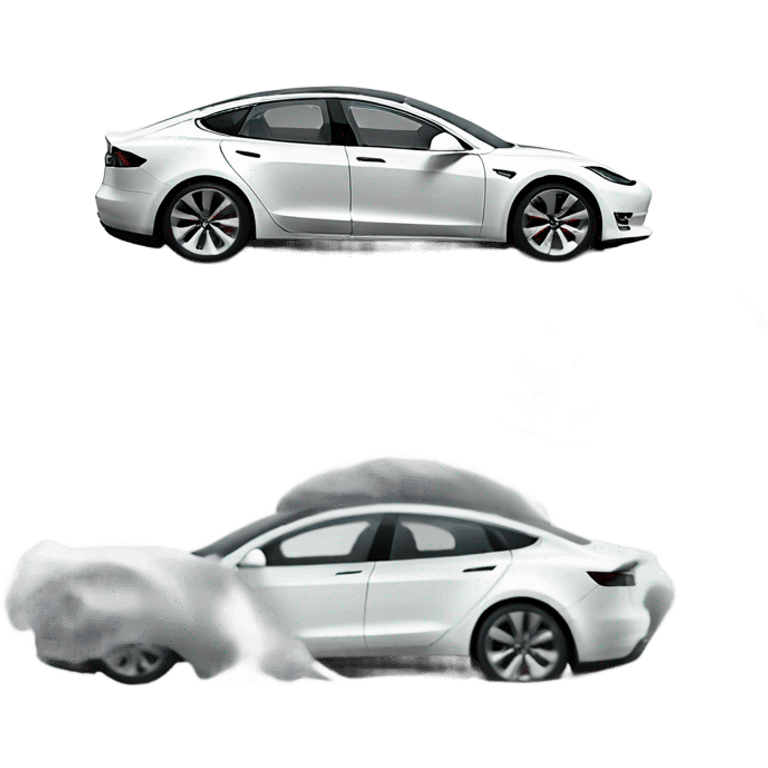 White Tesla car emoji