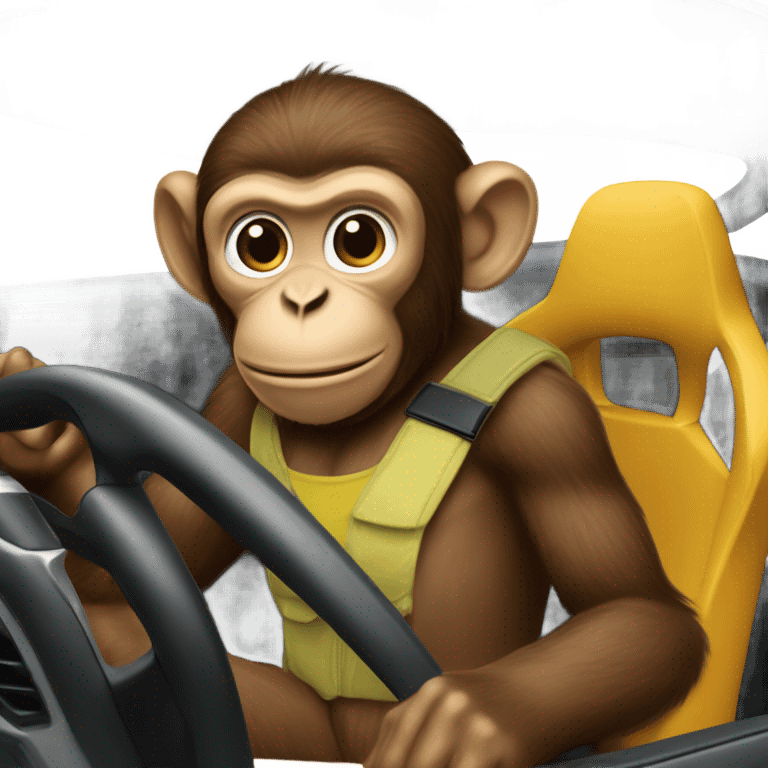 monkey driving lambo emoji