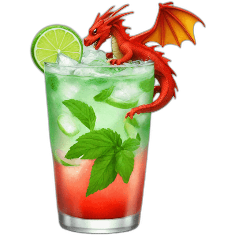 red dragon with mojito emoji