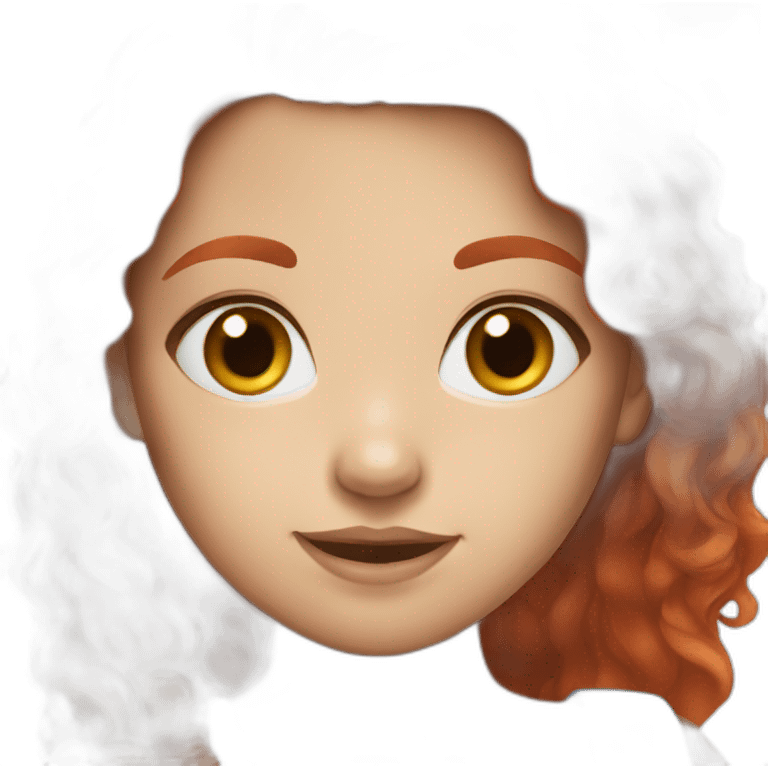 red hair blue eyes girl emoji