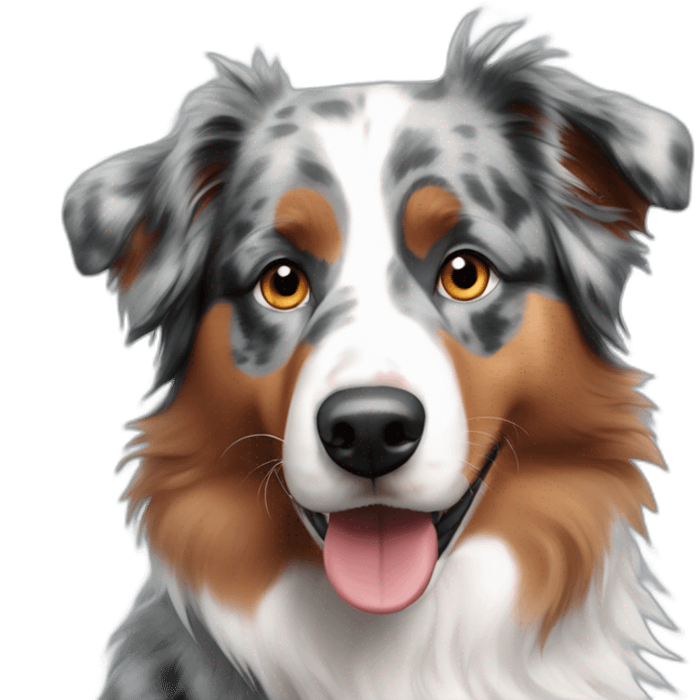 Red myrle blue eyedog australian shepherd emoji