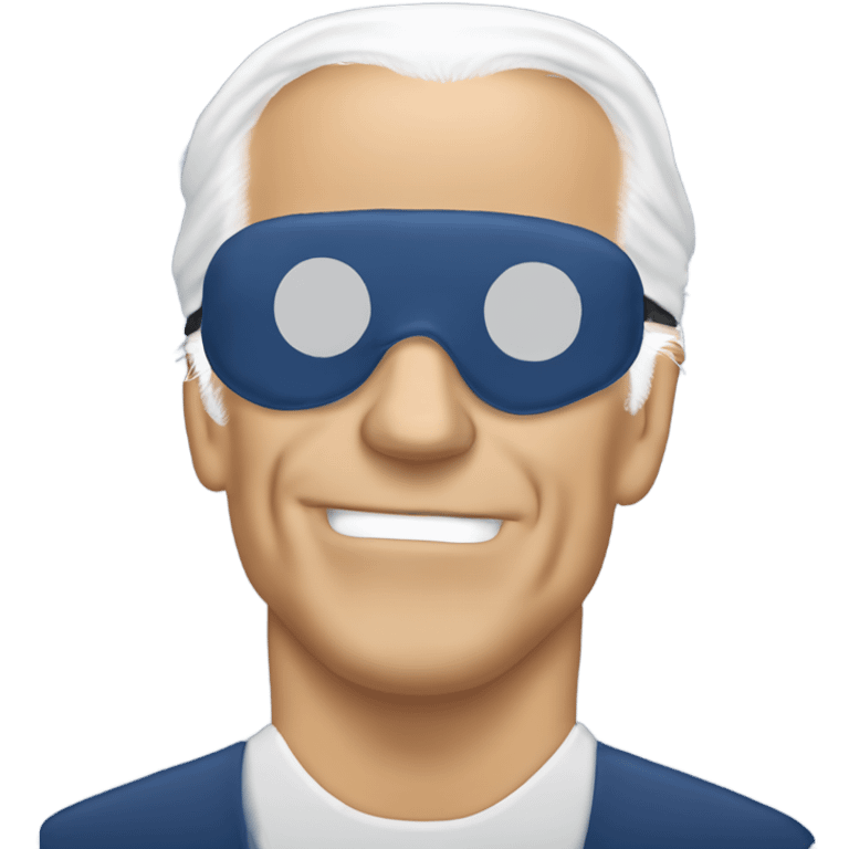 Joe Biden with a sleep mask sleeping with z’s above his face ￼ emoji