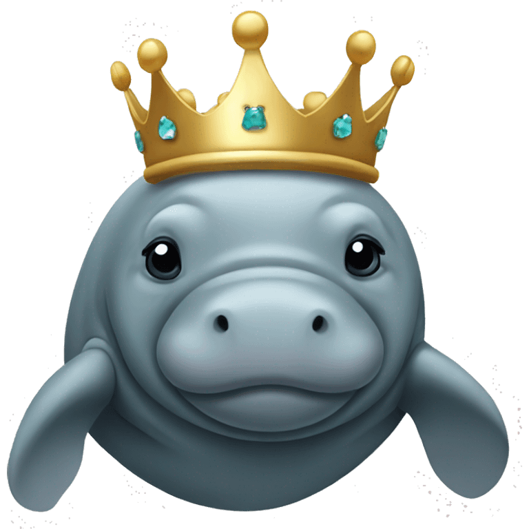 manatee with a crown emoji