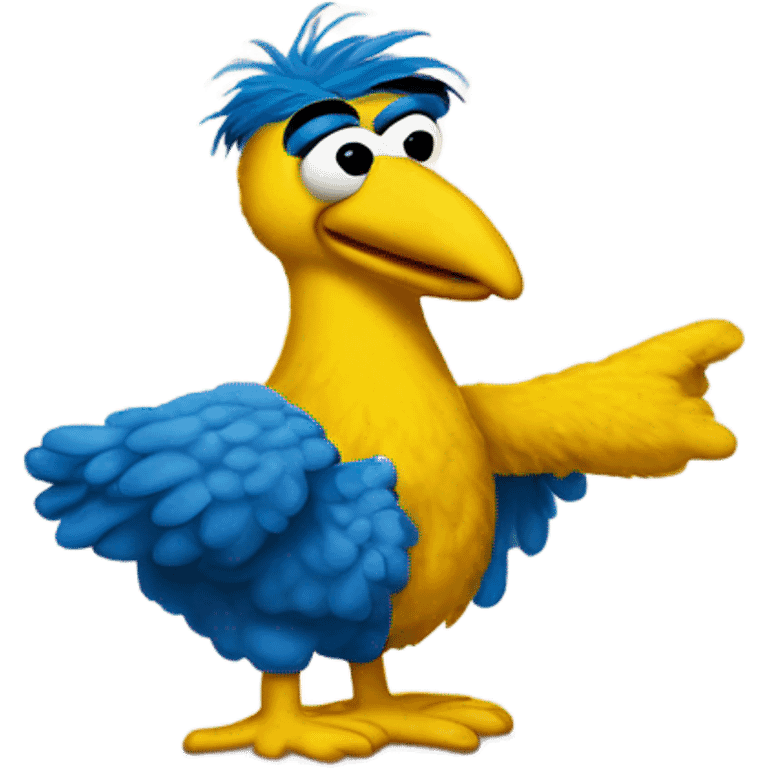 Thinking big bird Sesame Street  emoji