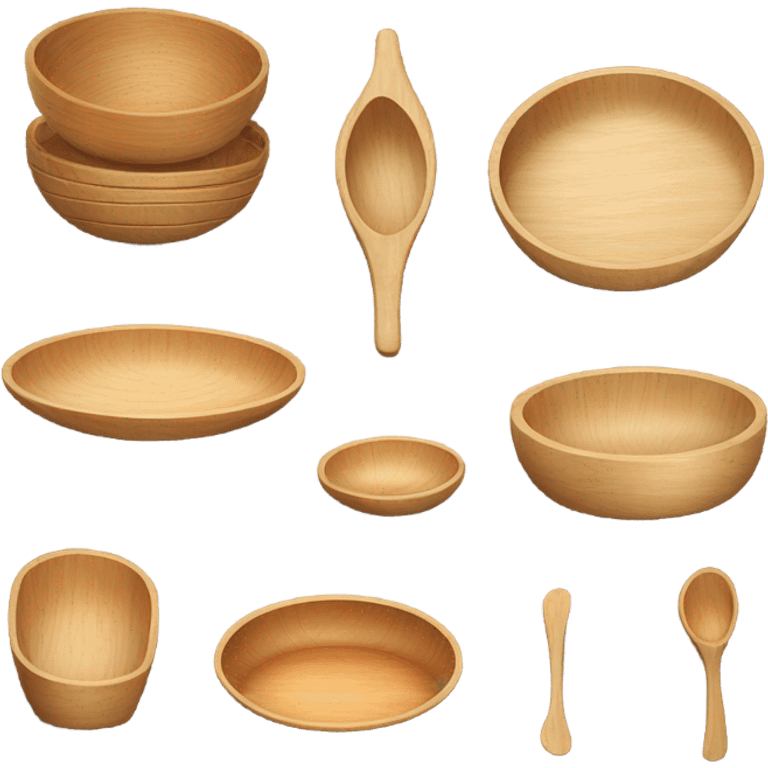 Wooden dishes emoji