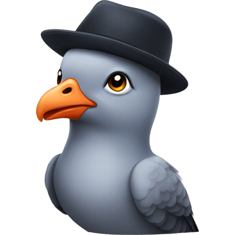 Pigeon with hat  emoji