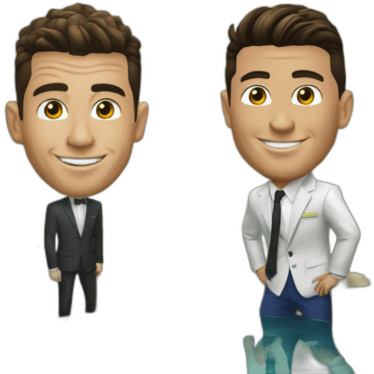 Cristiano Ronaldo met un petit pond à messi emoji