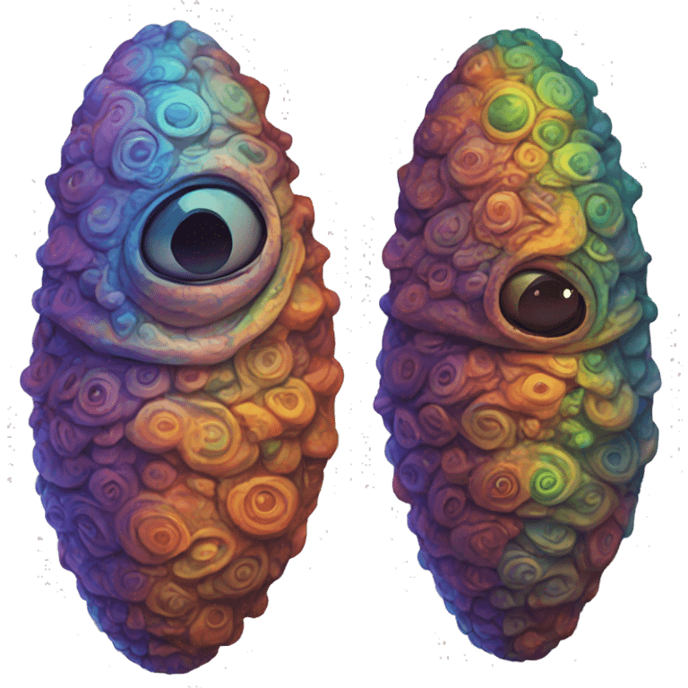 psychedelic pupa art emoji