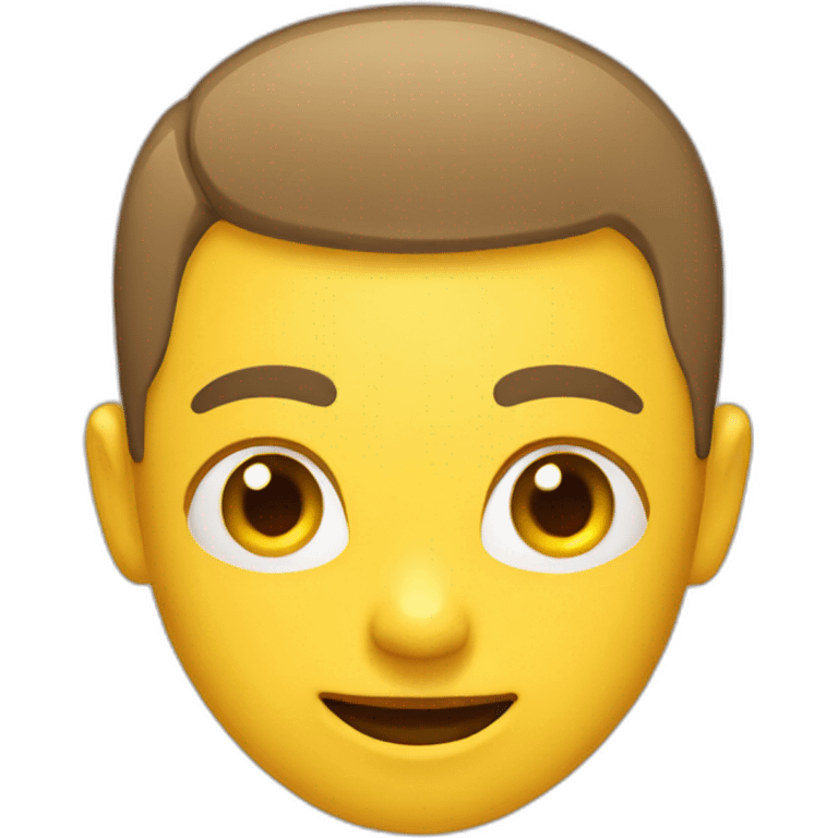 A Yellow emoji with a buzz cut emoji