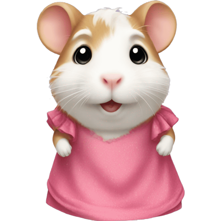 Hamster wearing dress emoji