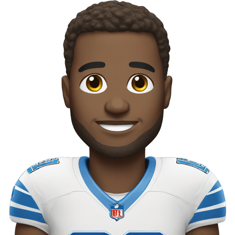 Detroit Lions in white jersey  emoji