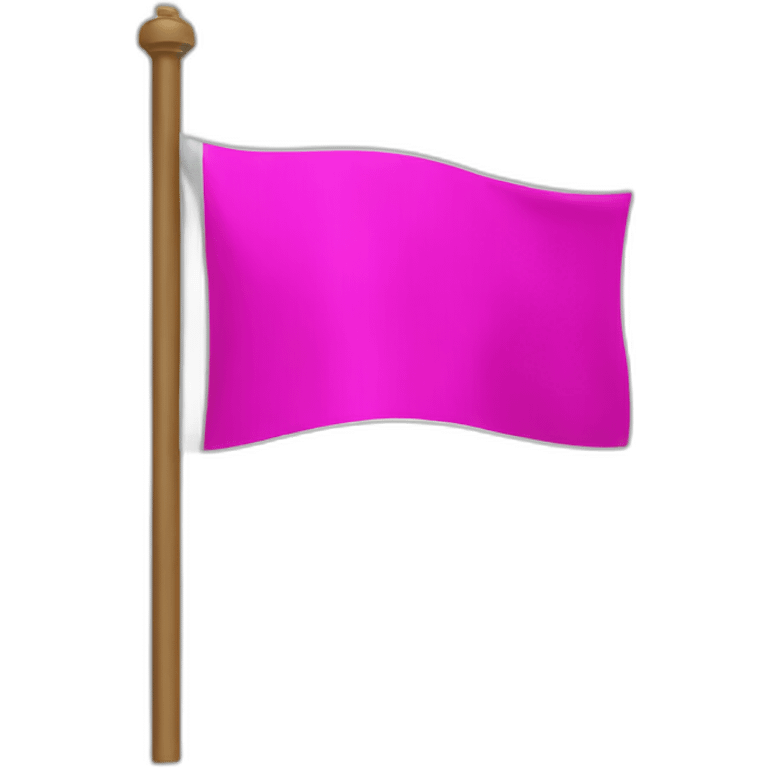 fuchsia flag and white inscription idea emoji