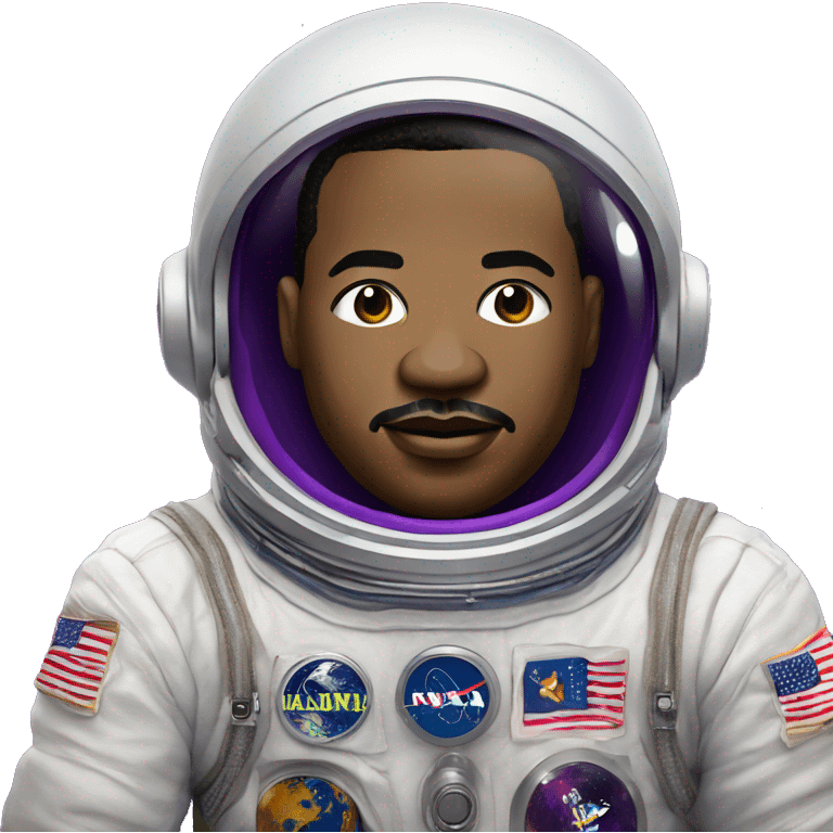 MLK jr. As an astronaut on a purple planet  emoji