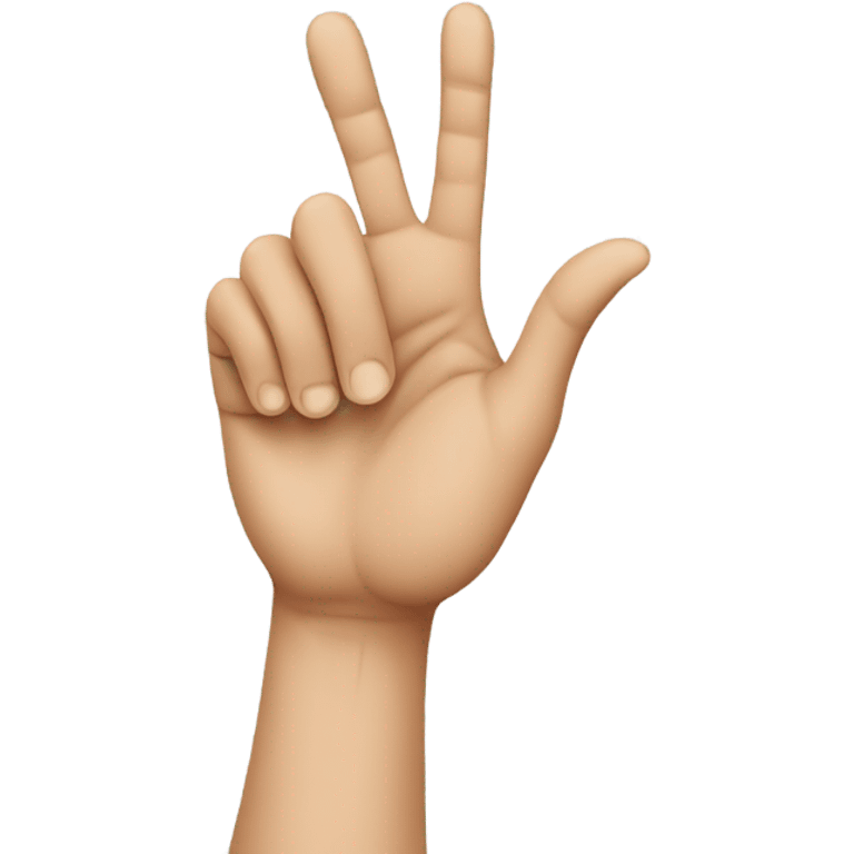 Three-finger salute slanted emoji