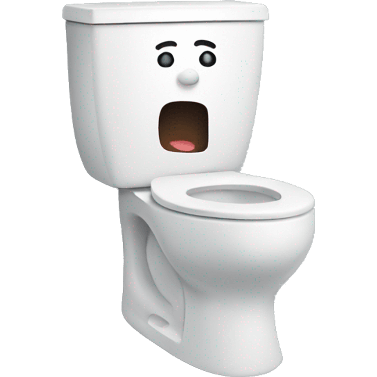 toilet with face emoji