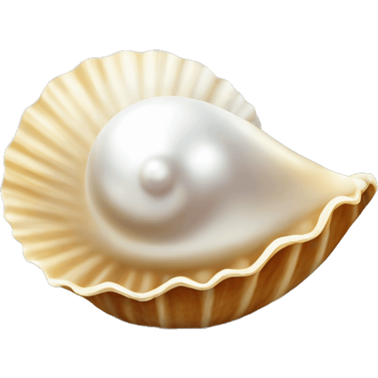 Open sea shell with pearl inside emoji