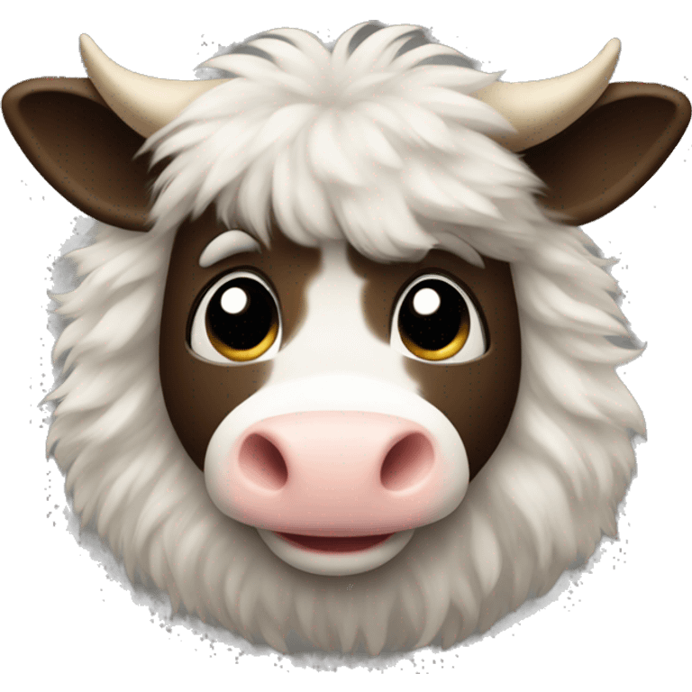 Fluffy cow emoji