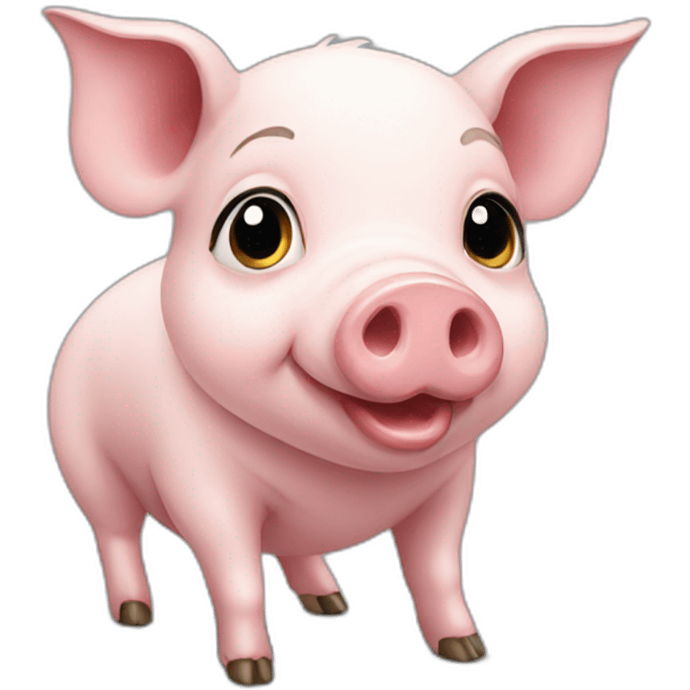 very beautiful elegant pig emoji