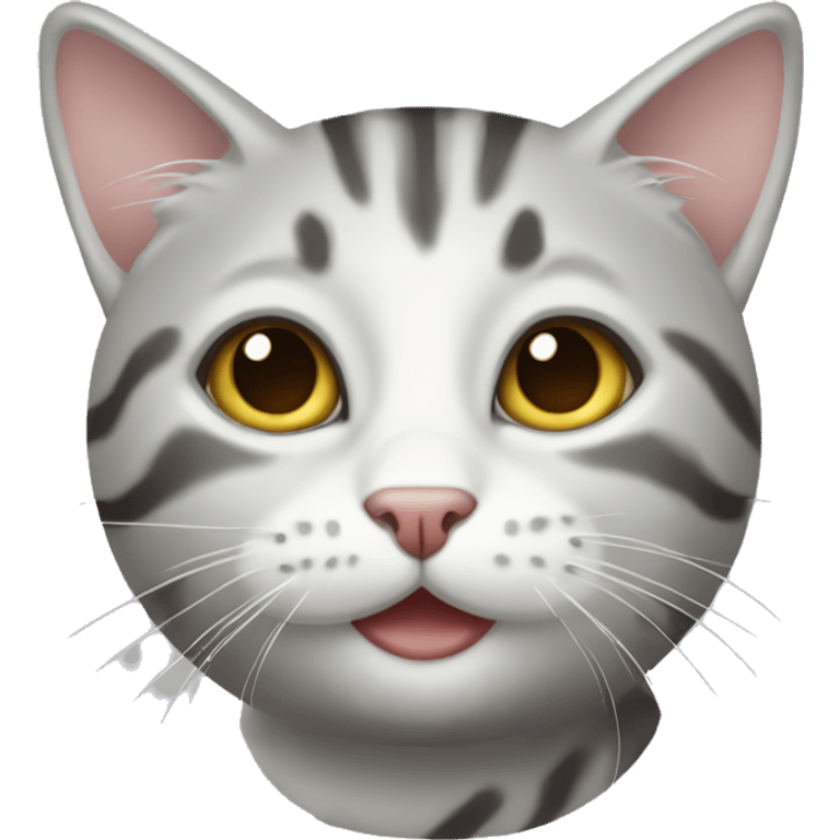 Silver tabby cats food emoji