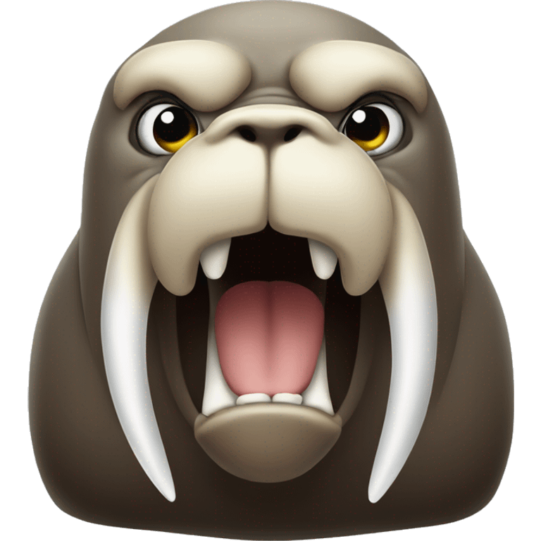 Angry big tusk walrus emoji