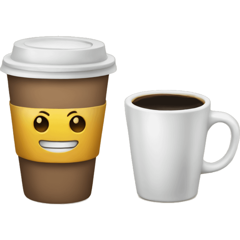 Coffee and shopping emoji