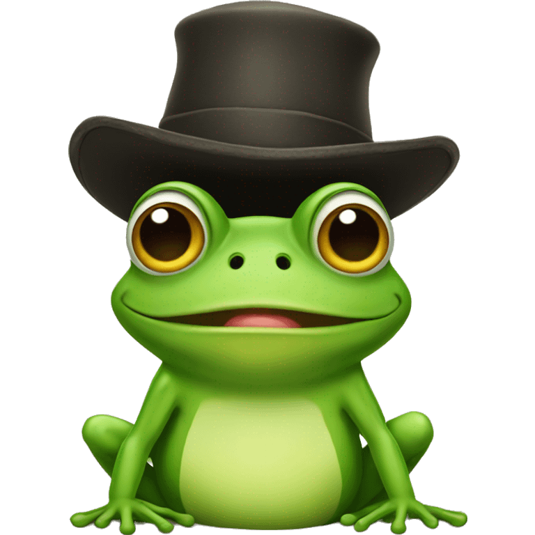 frog with hat emoji