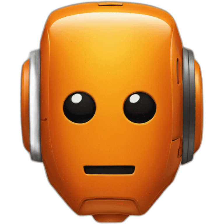 orange robot head emoji